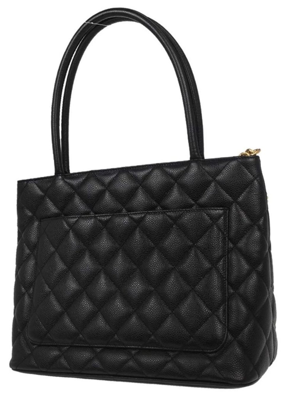 Chanel Black Calfskin Medallion Tote Handbag 187407 - Picture 2 of 16